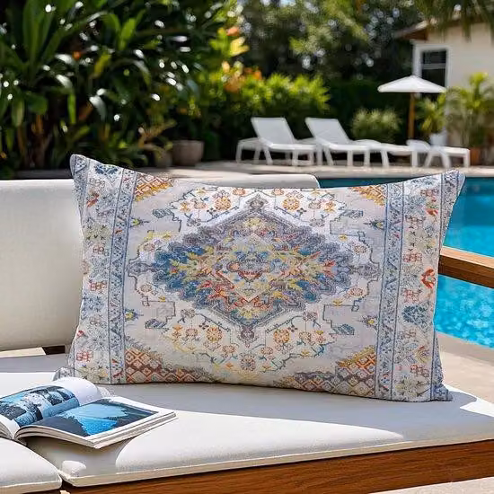 Set di cuscini da esterno Boho resistenti alle intemperie, 30x50 cm, beige, cuscini decorativi per soggiorno, camera da letto e giardino