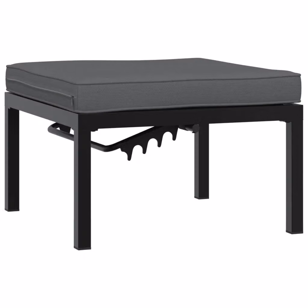 Panca da giardino Design Mania in alluminio nero con cuscini rimovibili – 2