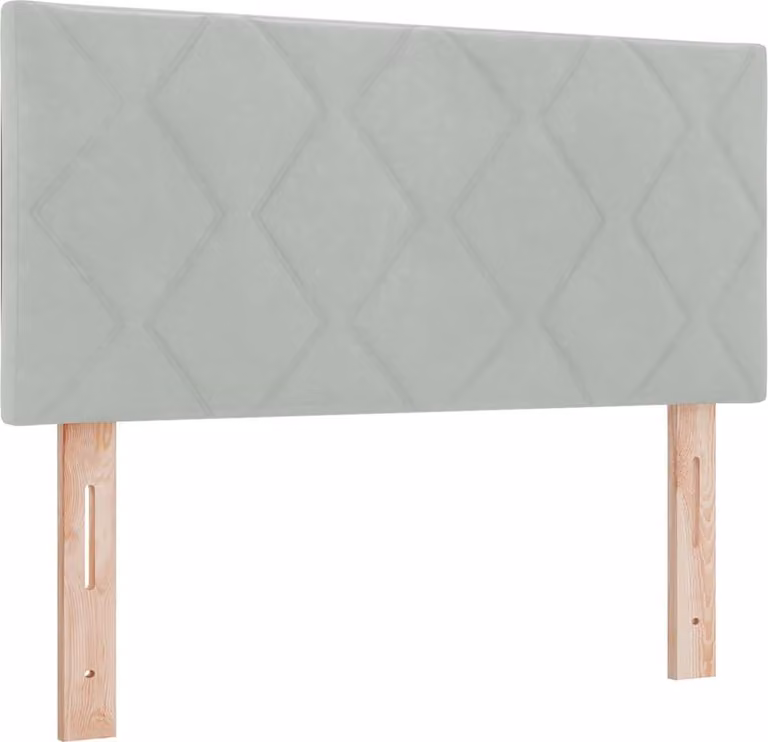 Testiera Grigio chiaro 100 cm Velluto