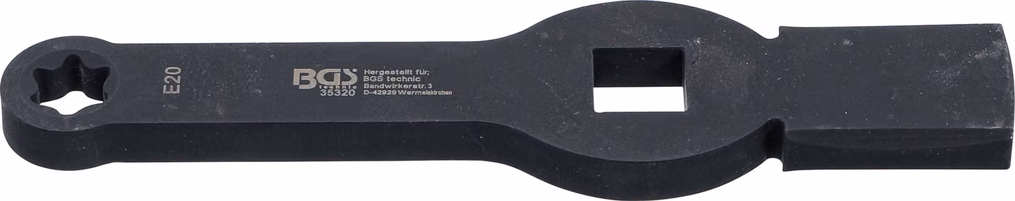 BGS Chiave combinata a profilo E (per Torx) con 2 superfici di riscontro SW E20 - 35320