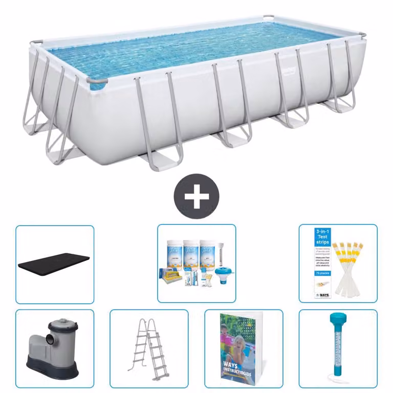 Bestway Power Steel, piscina rettangolare - 549x274x122 cm - 6 pezzi, modello S574