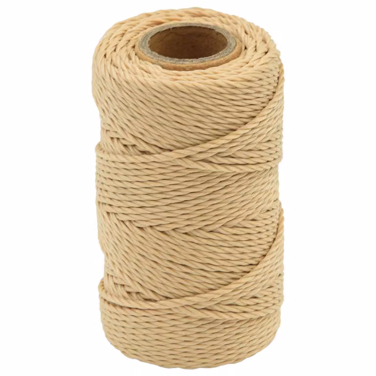 Corda multiuso vidaXL in plastica beige, diametro 2 mm, lunghezza 50 m, carico massimo 27 kg