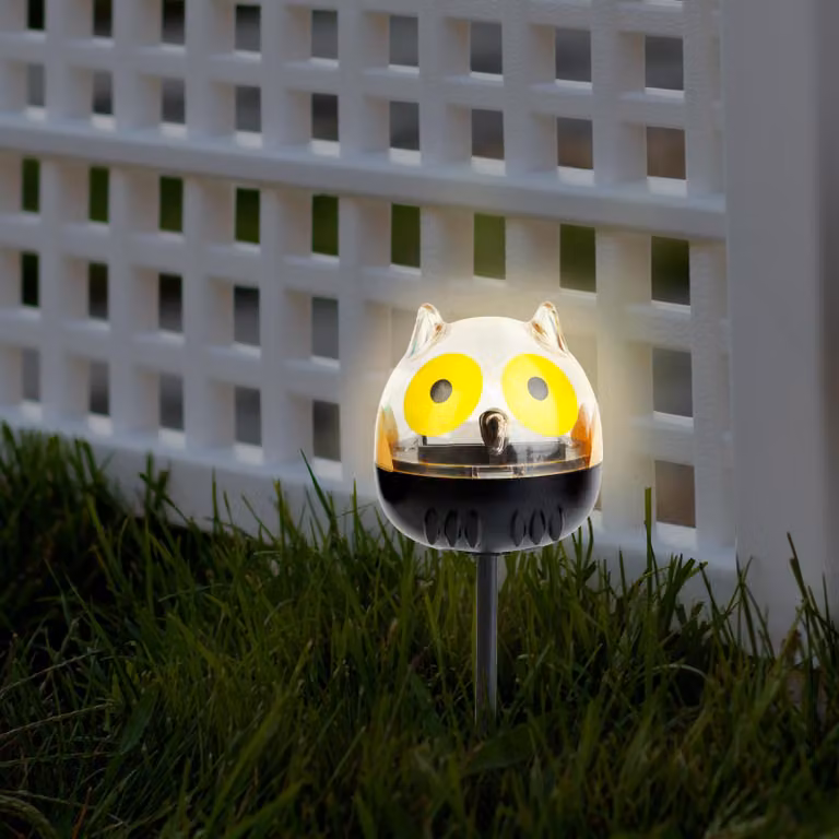 Lampada da giardino a LED alimentata a energia solare – Lampada decorativa a forma di gufo per esterni – 1 LED bianco freddo – 150 x 50 x 50 mm – Con picchetto – Accensione/spegnimento automatico – Illuminazione d'atmosfera per il giardino [11240E]