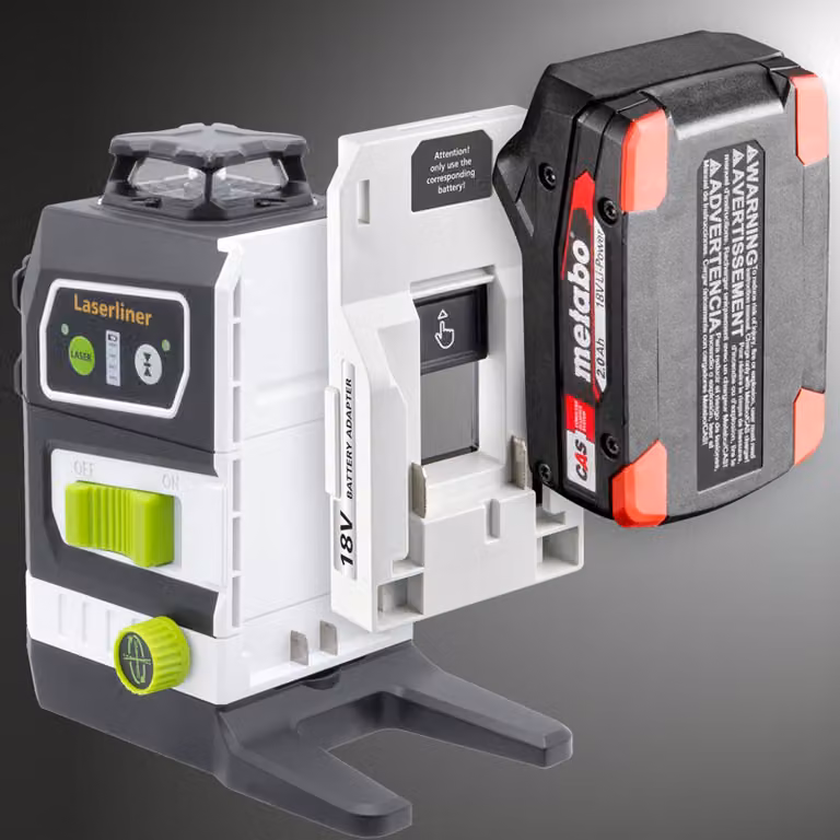 Laserliner Kreuzlinien-Laser Multi-18V-Serie + PowerAdapter Metabo