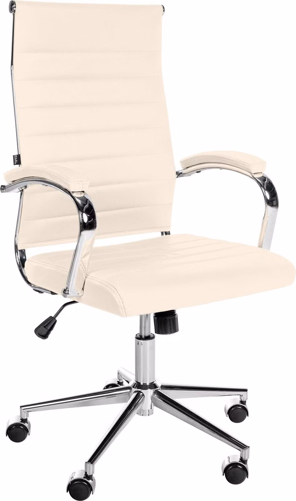 Sedia da ufficio in vera pelle Mollis