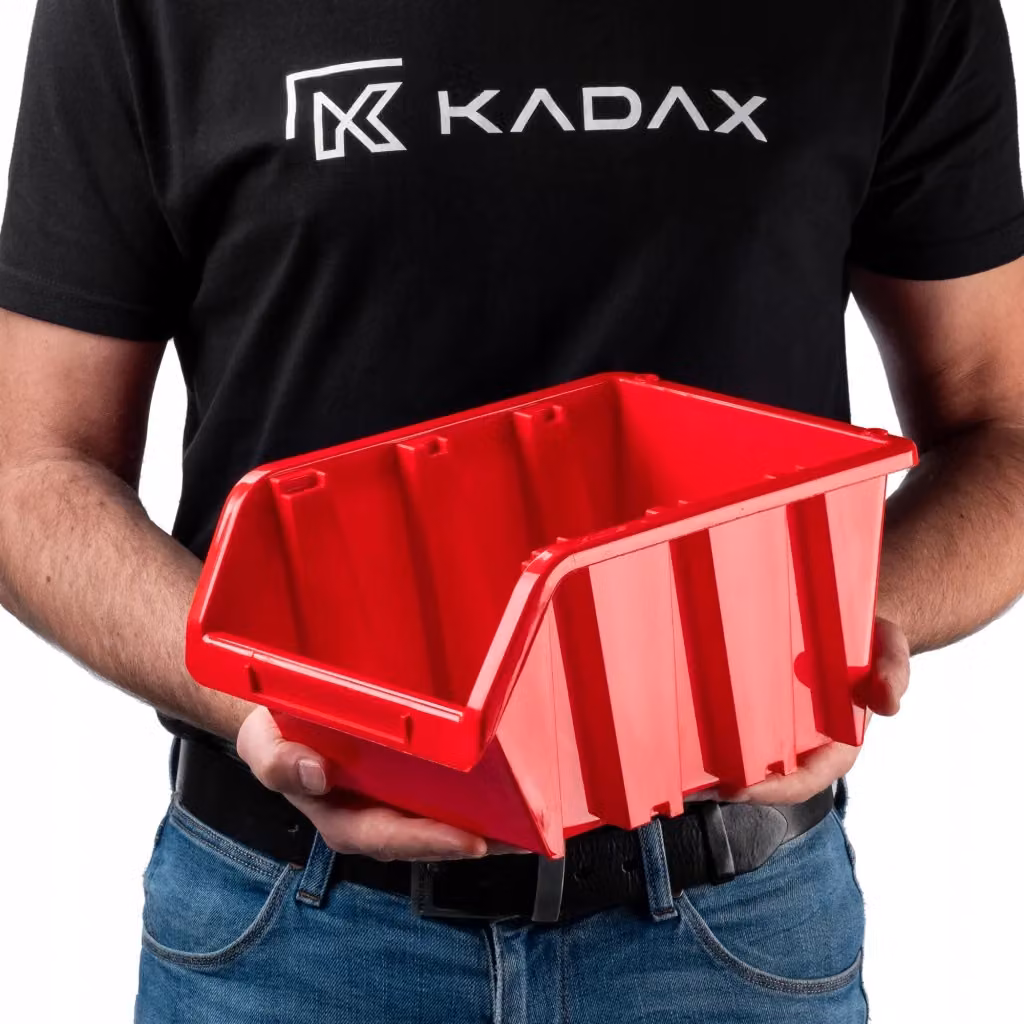 Vassoio organizer da officina KADAX in plastica rosso L: 29,0 cm, P: 20,0 cm, H: 15,0 cm – 2