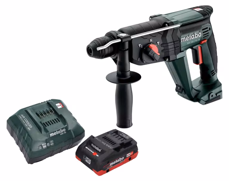Martello combinato a batteria Metabo KH 18 LTX 24 18 V 2,1 J SDS Plus + 1x batteria LiHD 4,0 Ah + caricatore