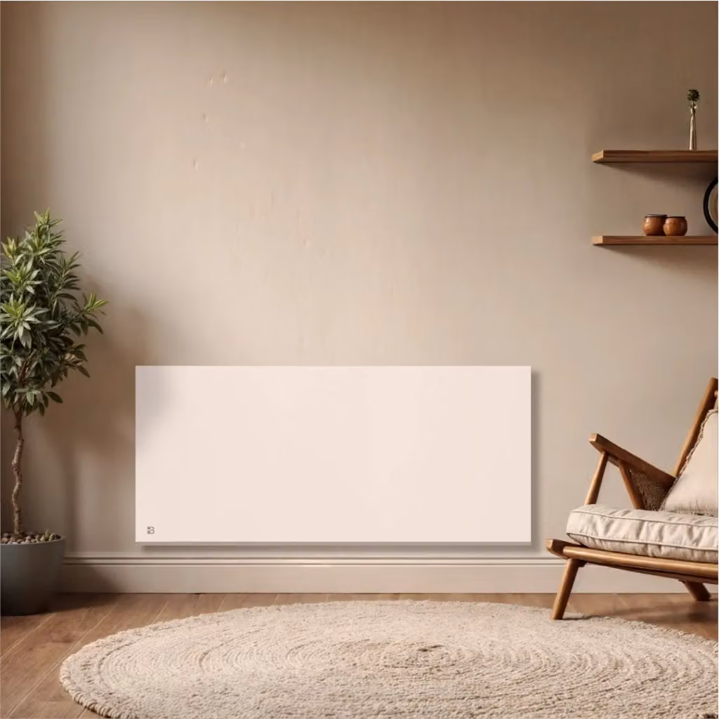 Radiatore elettrico Bestherm NESSA CONNECT Wi-Fi con inerzia secca in ceramica, 2000W, Bianco, L: 45,5 cm, H: 66 cm, P: 12,5 cm