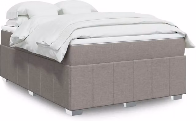 Giroletto a Molle con Materasso Tortora 140x190 cm in Tessuto 3285474