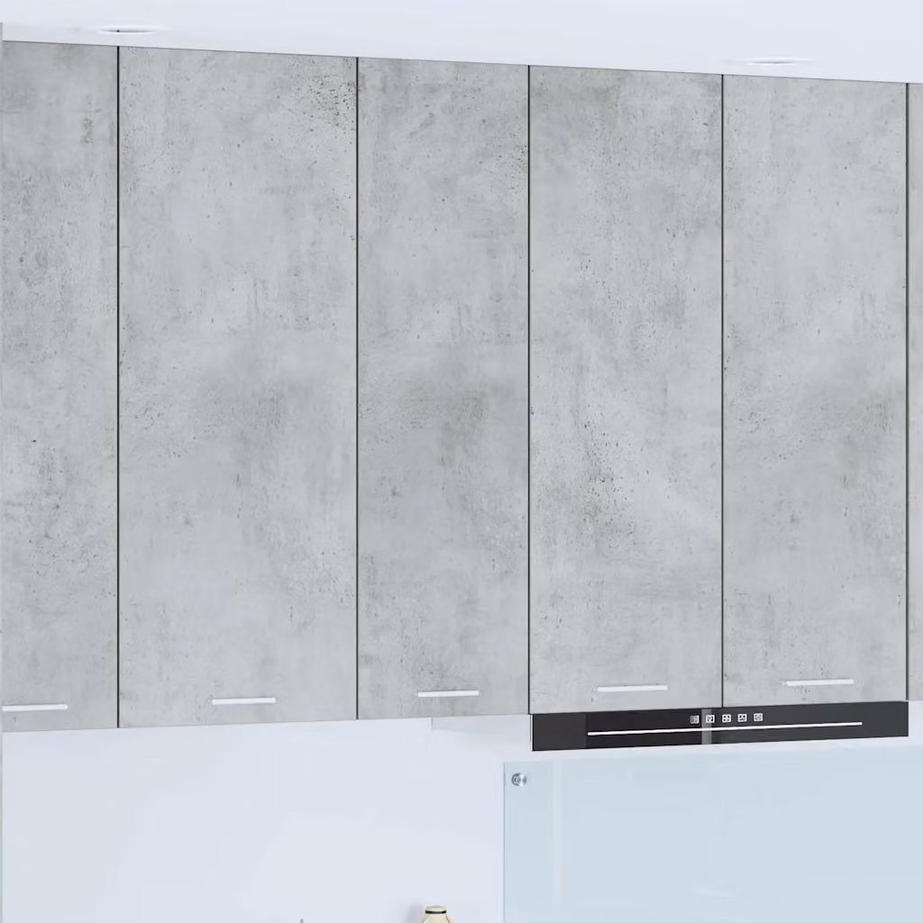 vidaXL Armadio pensile da cucina moderno in MDF Grigio cemento L/P/H: 30 x 31 x 100 cm