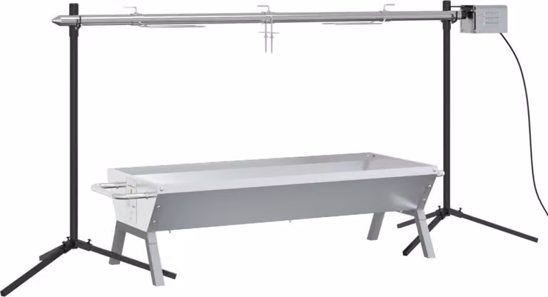 Set Griglia e Vassoio Barbecue Automatico in Acciaio Inox