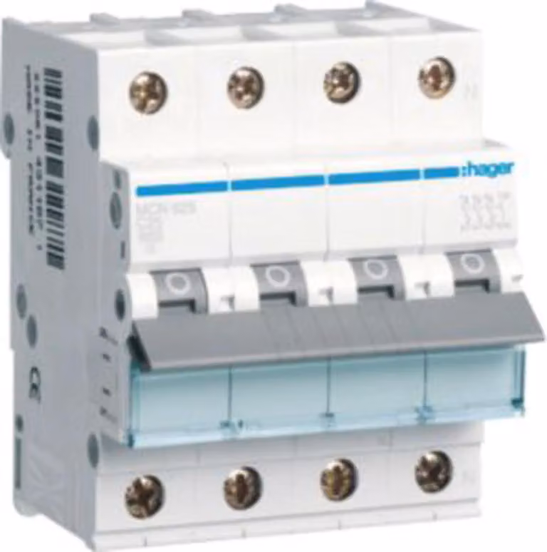Hager 3P+N, 25 A, caratteristica C, 1 pezzo.