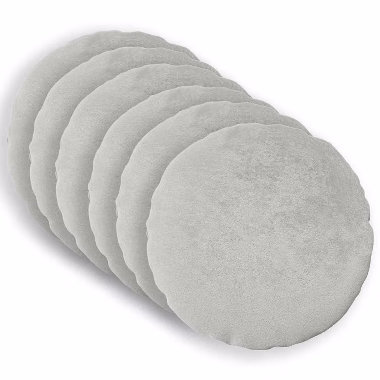 vidaXL Federa 6 pcs HEERLEN Grigio Chiaro Ø 30 cm Flanella