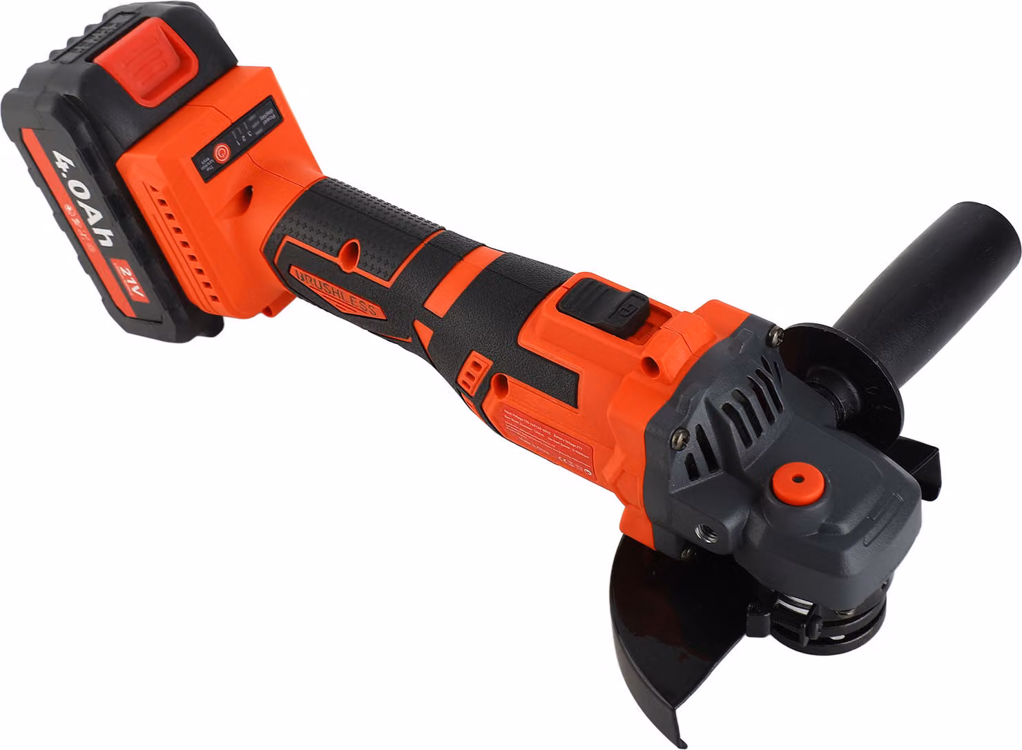 Smerigliatrice angolare a batteria con motore brushless regolabile Strumenti di smerigliatura angolare con batterie da 21V 4.0Ah Impugnatura ausiliaria per smerigliatura lucidatura 125mm