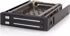 Box interno per hard disk 2.5 pollici SATA Startech.Com con backplane dual hot swap nero HSB220SAT25B