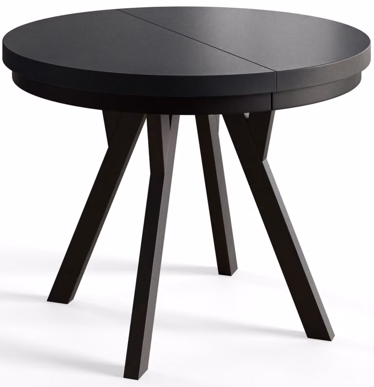 Alpi Moebel, Tavolo da Pranzo Evo, Tavolo per Mangiare Allungabile, Diametro da 120 - 220 cm, Nero