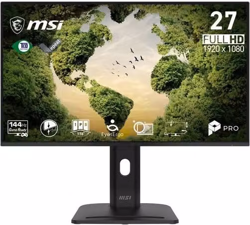 Monitor Curvo MSI da 27 pollici con pannello IPS Full HD, 144Hz, 1ms, HDMI e DisplayPort, Nero