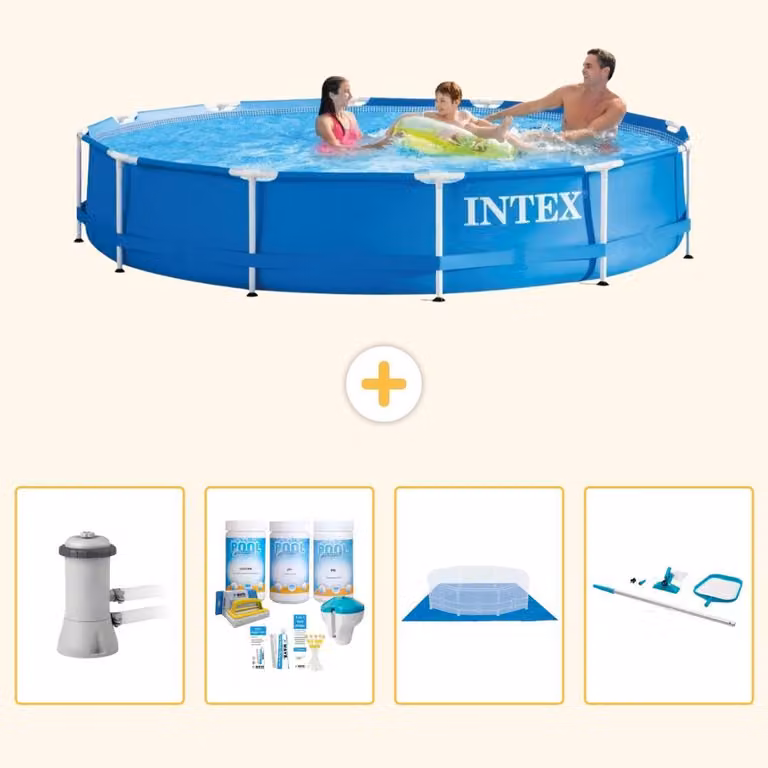 Piscina autoportante rettangolare - 366x76 cm - 5 pezzi - Modello S21027