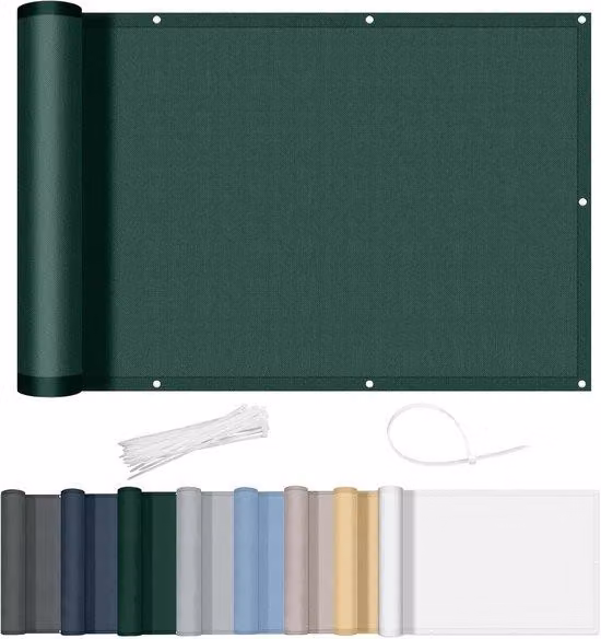 Tenda da balcone 90x900 cm, opaca, con occhielli, frangivento, protezione UV, per balcone