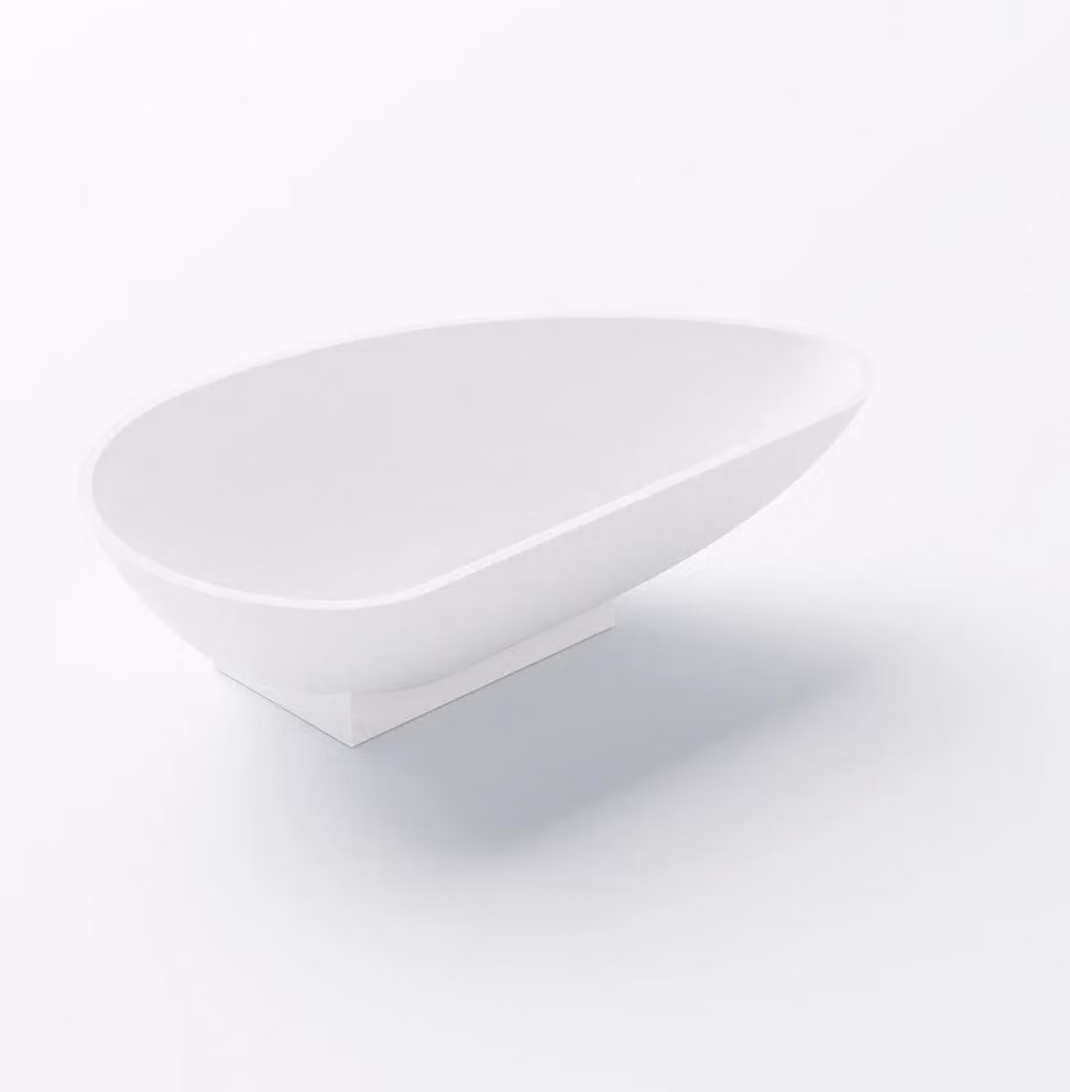 Steinberg Série 440 lavabo à poser, ovale, sans trop-plein, 600x350x155mm, SOLIDSurface, 4406400W, 4406400W
