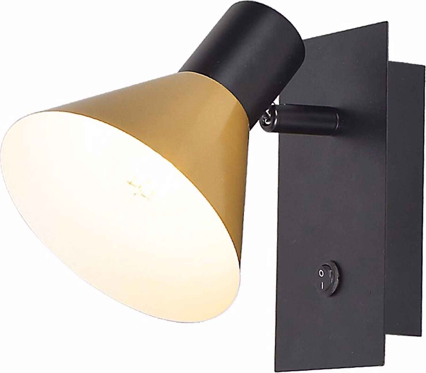 Rabalux 3157 Faretto da soffitto 1 punto Alvaro, E14, nero-oro, rotondo, moderno, ø120 mm