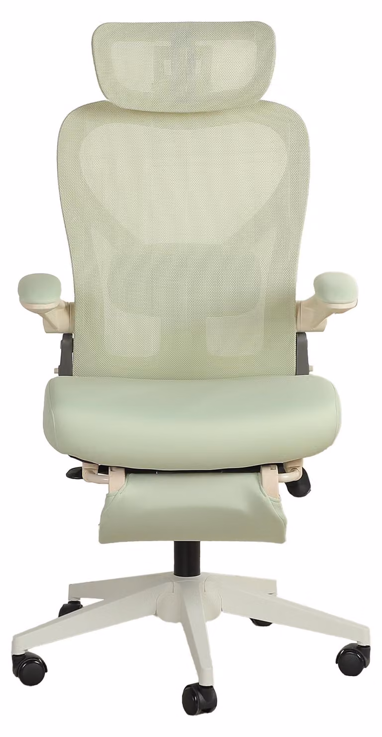 Sedia da ufficio ergonomica pieghevole, salvaspazio, con supporto lombare, cuscini in schiuma, braccioli pieghevoli, poggiatesta 3D e poggiapiedi. L3