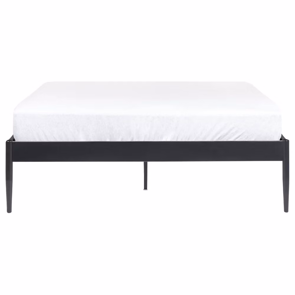 Letto matrimoniale BELIANI in stile industriale con struttura in metallo nero e rete a doghe fisse L/P/H: 140 x 200 x 147 cm – 2