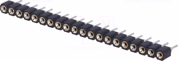2x Zoccolo: PIN: 20, connettore a montaggio su circuito (THT) placcato in oro, modello DS1002-01-1*20V13, zoccolo di precisione