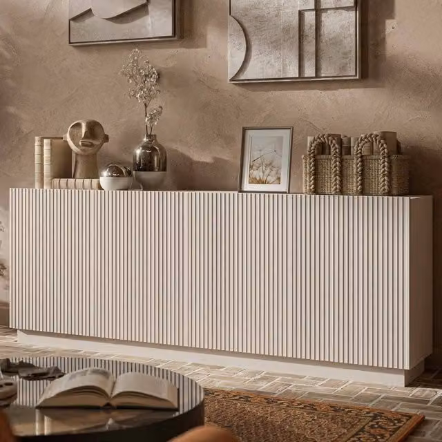 Madia Masainas, Credenza 4 Ripiani, 200x40x78h cm Beige