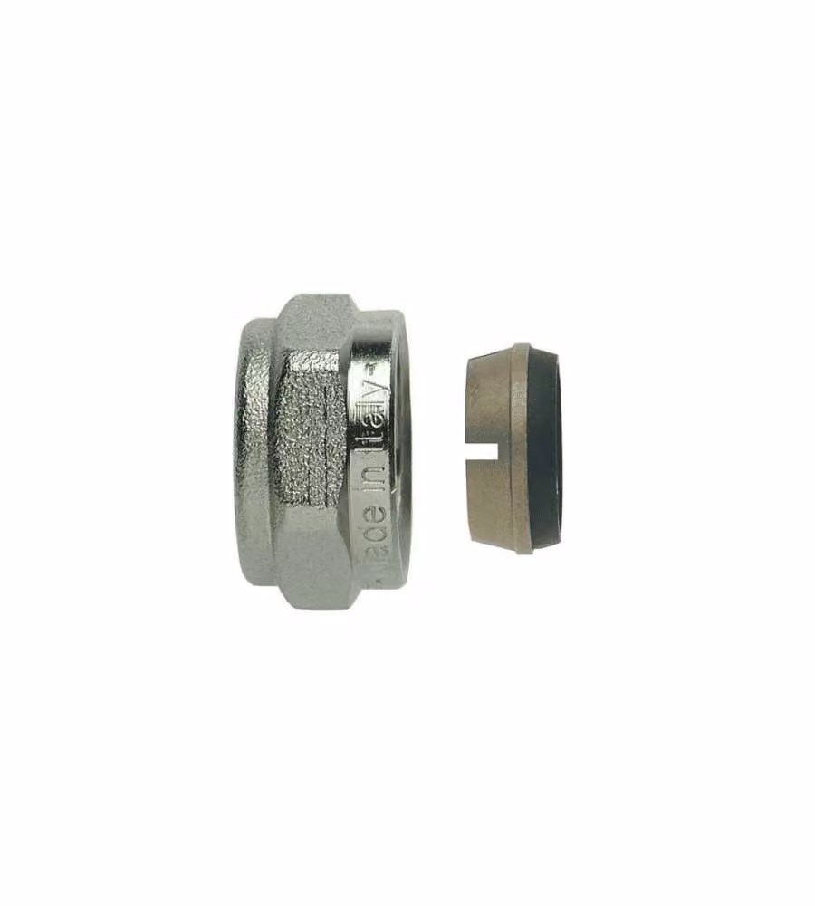 Idrobric Raccordo a Compressione 1/2" x 12 mm per Tubo Rame Nero