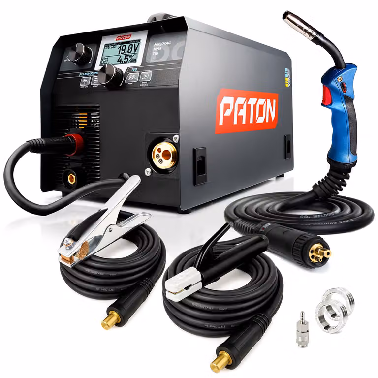PATON StandardMIG-160 A - Saldatrice 3-in-1 per MIG/MAG, MMA e TIG LIFT, saldatrice a 230V, saldatrice a filo animato senza gas, saldatrice MIG con