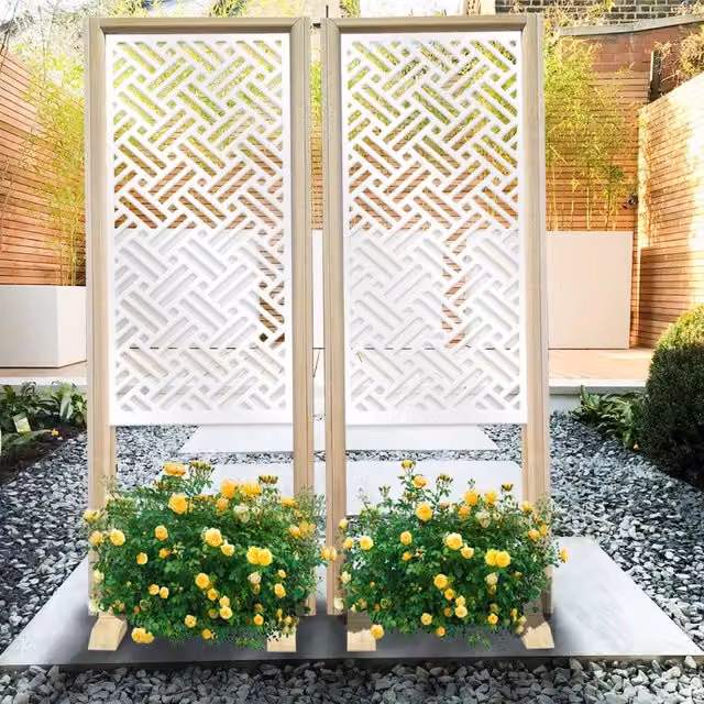 Signorbit Separè Paravento modulabile in Legno e PVC Bianco L: 70 cm, H: 190 cm, P: 50 cm – 1