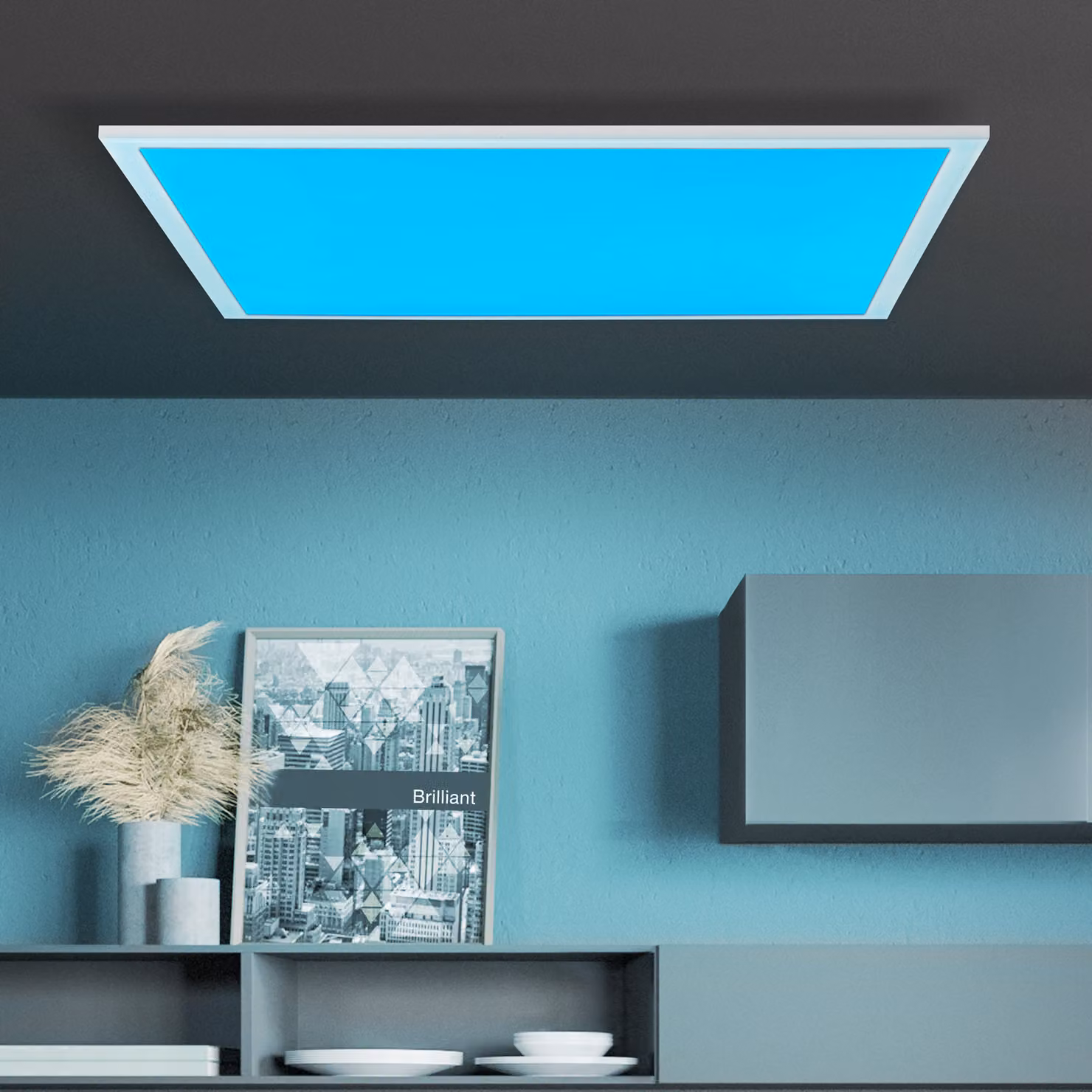 BRILLIANT ABIE LED pannello a superficie 59,5 cm metallo / plastica bianco