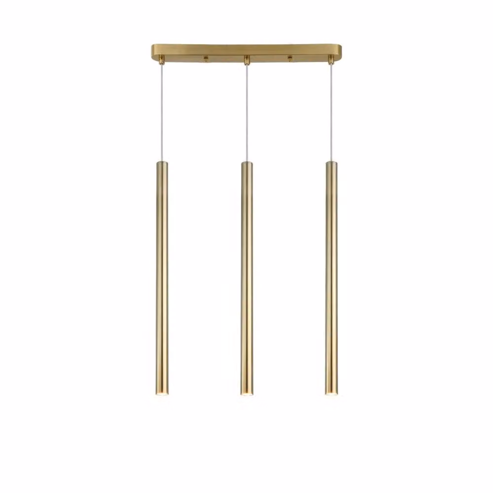 Lampada a sospensione a tre luci, attacco G9, finitura dorata, modello LP-894/3L GD, marca Light Prestige