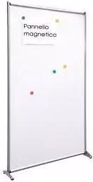 Pannello divisorio magnetico singolo in metallo Top Eventi Store L: 100 cm, H: 190 cm, Colore: argento e bianco