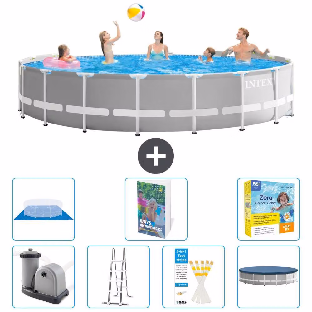 Struttura per piscina a forma di prisma - 549x122 cm - composta da 6 elementi - modello S546