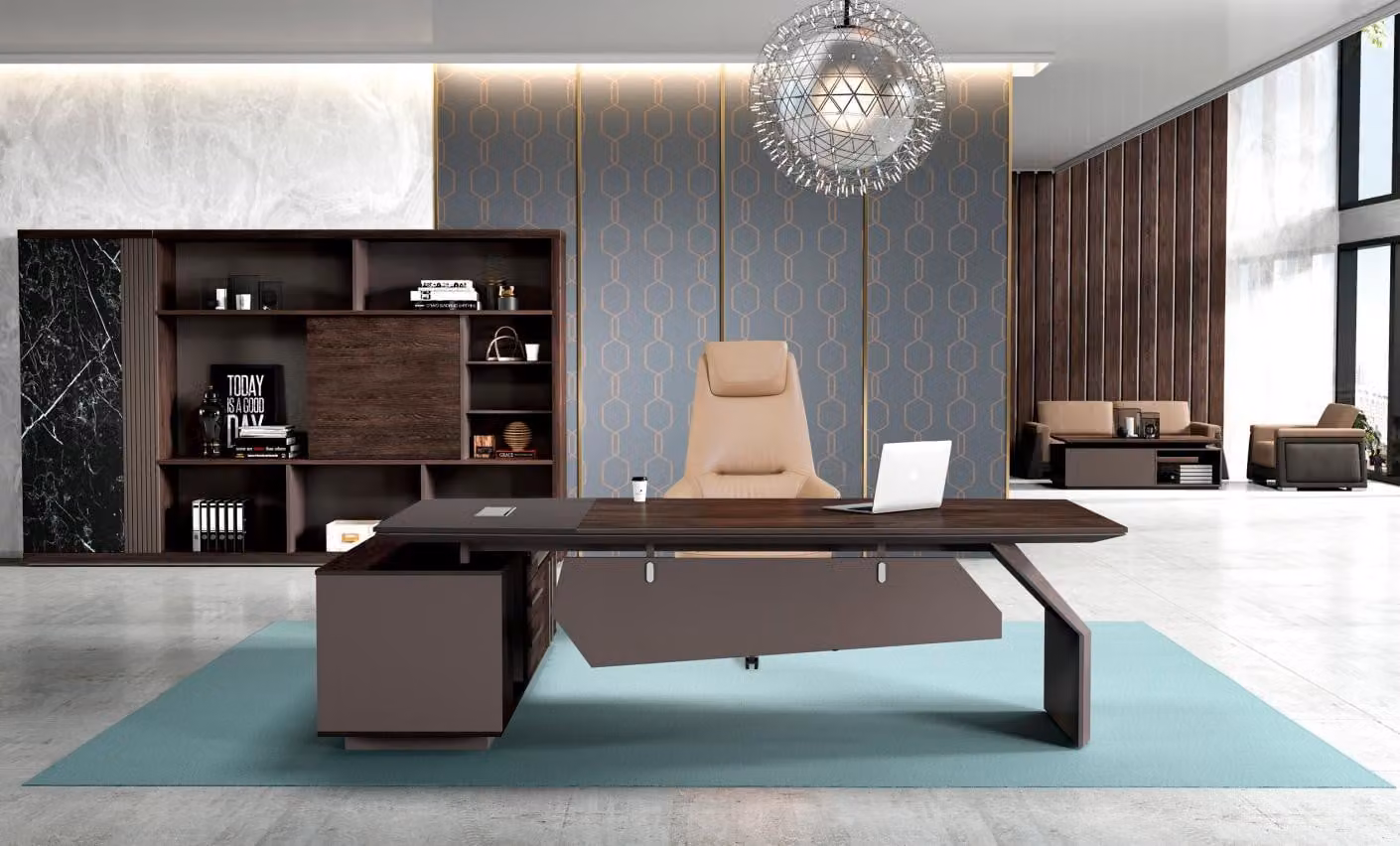 Büromöbel Tisch Bürotisch Arbeitstisch Schreibtisch Büro Holz Braun