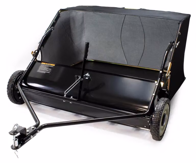 Spazzola per tosaerba semovente - larghezza di lavoro di 96 cm - contenitore di raccolta da 340 litri - colore nero