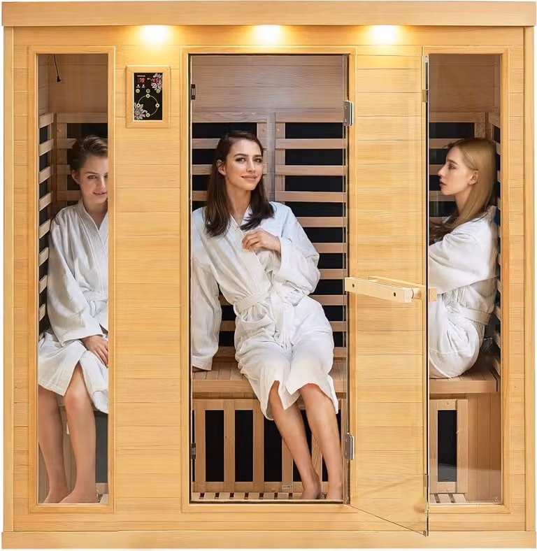 Cabina a infrarossi - Sauna a infrarossi - Cabina termica per 3-4 persone - 2580 W - Relax e salute - Benessere a casa propria