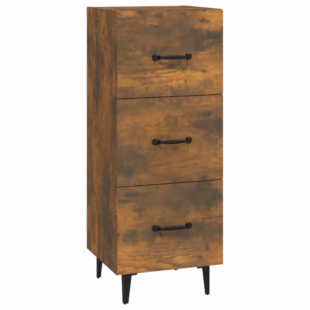 Credenza Rovere Fumo 34,5x34x90 cm in Legno Multistrato