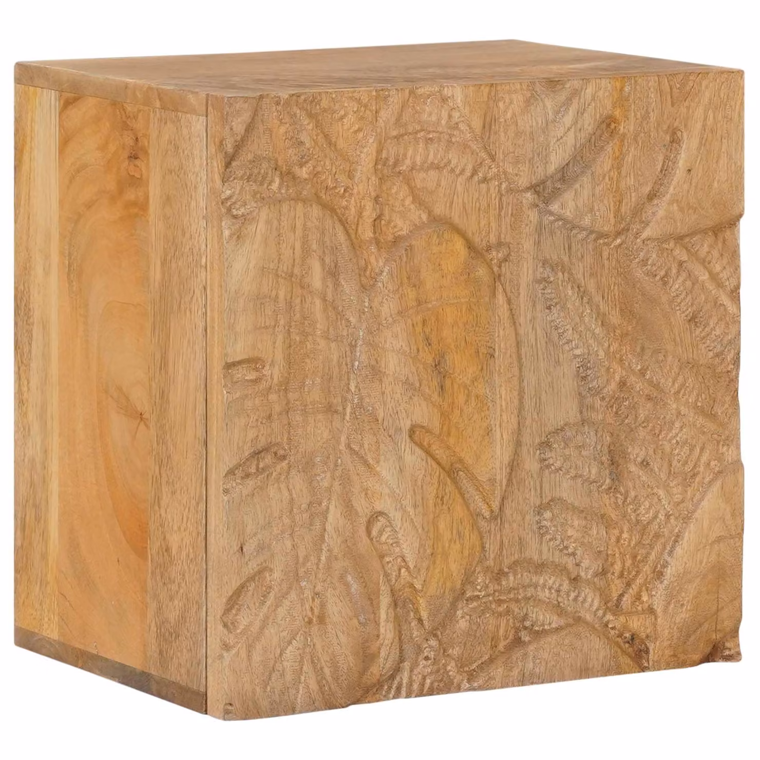 vidaXL Comodino a muro in legno di mango marrone stile rustico L 40 cm, P 30 cm, H 40 cm