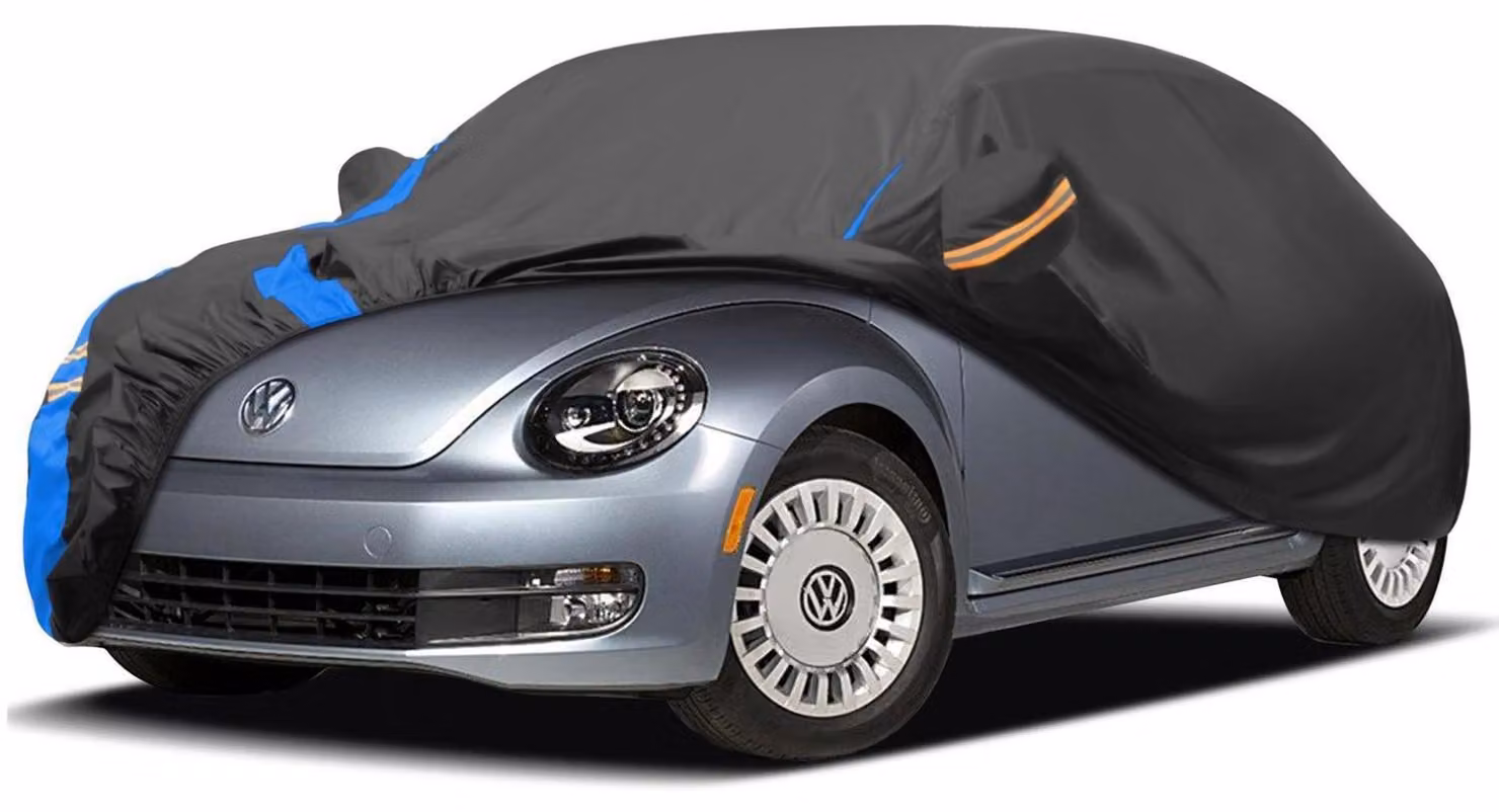 Copertura impermeabile per auto, adatta a vetture con portellone posteriore inclinato, dimensioni 435-450 cm, protezione per tutto l'anno, con custodia per il trasporto