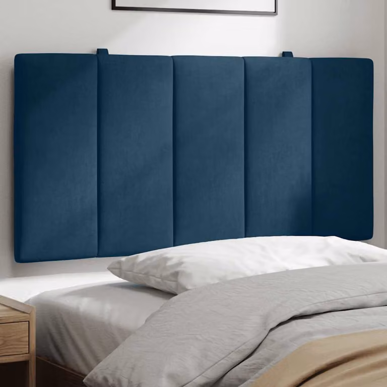 Cuscino Testiera Hanko vidaXL in Velluto Blu, Larghezza: 100 cm