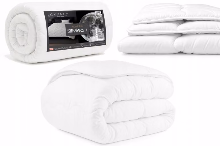 Copertura per letto 150x200 cm - Piumino invernale - Bianco - Adatto per allergici - 350g/m² - Microfibra