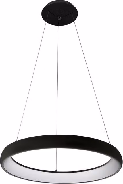 Lampada sospesa LED anello nero 50W 4000K Italux Alessia