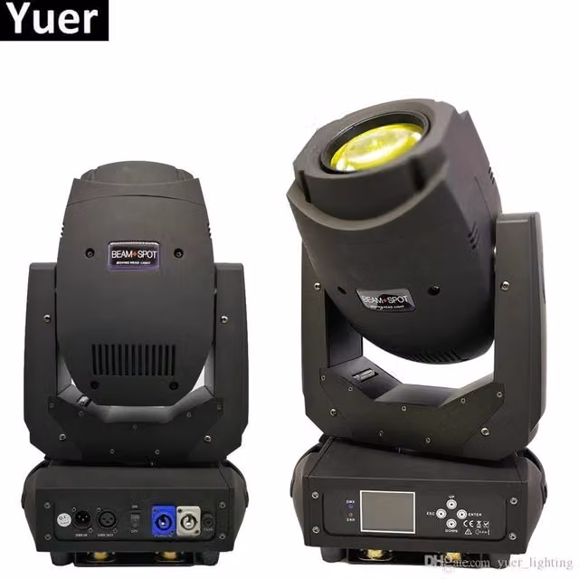 Trade Shop Testa Mobile Moving Head Led 2 In 1 Beam Spot da 200 Watt, Colore Nero