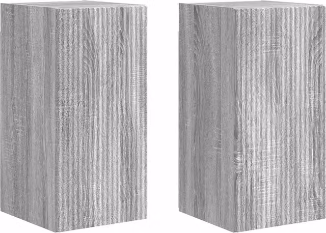 Mobile TV da parete moderno salva-spazio 30 x 31 x 60 cm stile minimalista in legno ingegnerizzato grigio sonoma 02_0054962