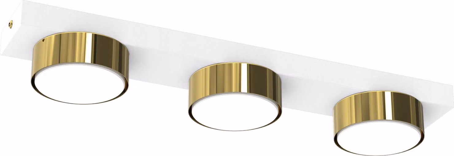Lampada Da Soffitto Decorativa A Led Stile Loft Gx53 Oro Bianco Lucido