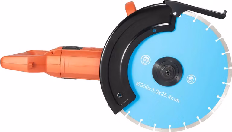 Sega elettrica manuale a filo per il taglio del calcestruzzo, motore in rame puro, alta efficienza, arancione