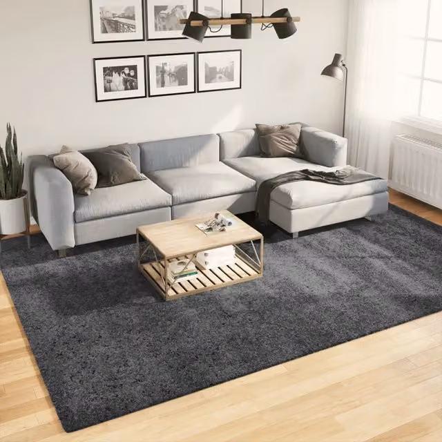 Tappeto moderno vidaXL in poliestere a pelo corto colore antracite L: 240 cm, P: 340 cm – 1